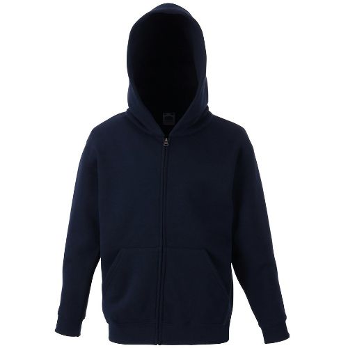 Fruit Of The Loom Kids Classic Hooded Sweatshirt Jacket Deep Navy